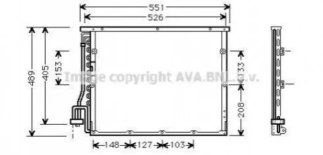 Радіатор кондиціонера AVA COOLING BW5148