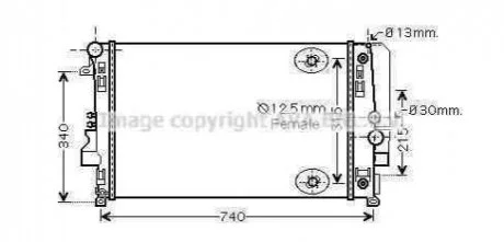 Радіатор, Система охолодження двигуна AVA COOLING MSA2460