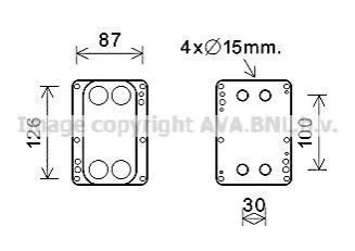 Радиатор масляный Nissan/Opel/Renault (пр-во AVA) AVA COOLING RT3631