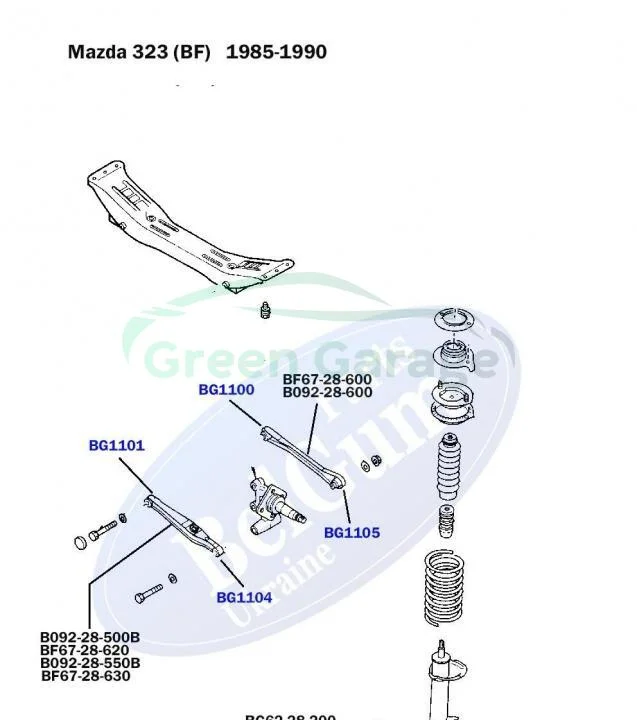 Сайлентблок важеля заднего (поперечного) Mazda 323/626, 85-94 (d=14mm) BELGUM PARTS BG1101 (фото 1)