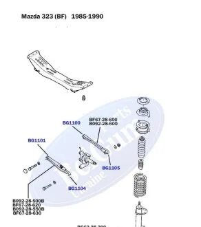 Сайлентблок важеля заднего (поперечного) Mazda 323/626, 85-94 (d=14mm) BELGUM PARTS BG1101