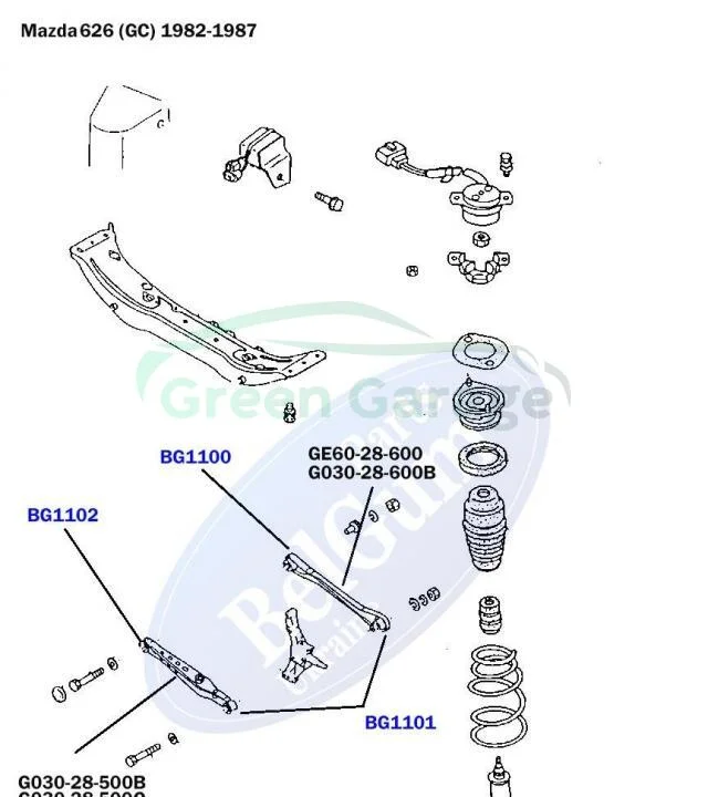 Сайлентблок важеля (заднего) Mazda 323/626 (внутренний) BELGUM PARTS BG1102 (фото 1)
