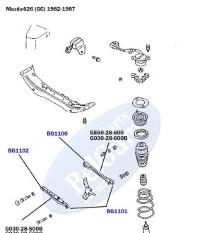 Сайлентблок важеля (заднего) Mazda 323/626 (внутренний) BELGUM PARTS BG1102