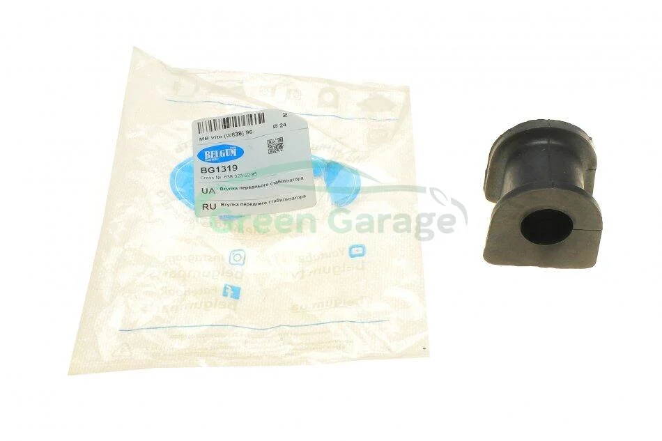 Втулка стабілізатора переднего MB Vito 638 (d=24) BELGUM PARTS BG1319 (фото 1)