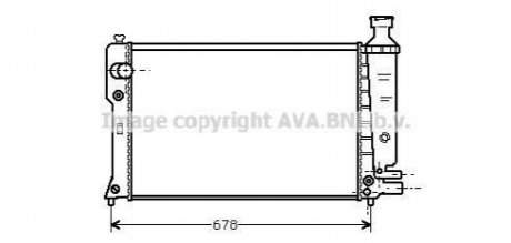 Радіатор, охолодження двигуна AVA COOLING PE2097