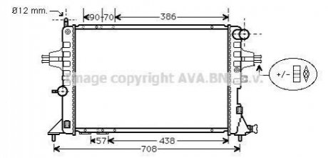 Радіатор, охолодження двигуна AVA COOLING OLA2252