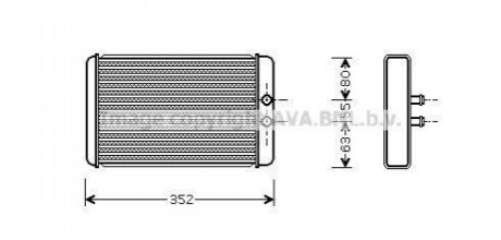 Радіатор пічки AVA COOLING FTA6265