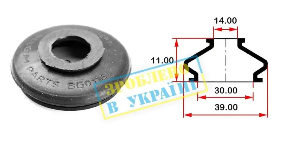 Пильовик кульової опори BELGUM PARTS BG0116 (фото 1)