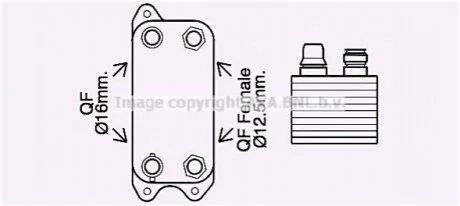 Охолоджувач оливи AVA COOLING MS3686