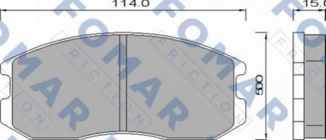 Гальмівні колодки, дискове гальмо (набір) FOMAR FO460181