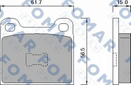Гальмівні(тормозні) колодки FOMAR FO460888