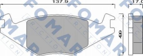 Гальмівні колодки FOMAR FO436881