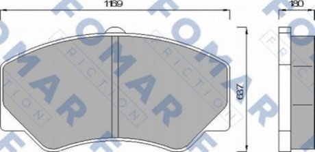 Гальмівні(тормозні) колодки FOMAR FO498381