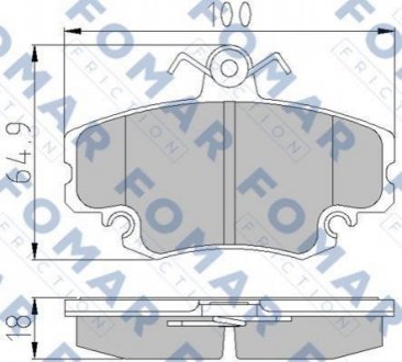 Гальмівні колодки (набір) FOMAR FO608381