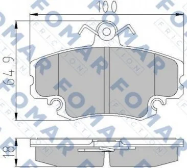 Гальмівні колодки (набір) FOMAR FO608381