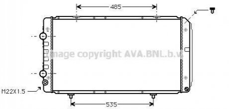 Радіатор, охолодження двигуна AVA COOLING PEA2146