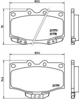 Гальмівні колодки дискові BREMBO P83026 (фото 1)