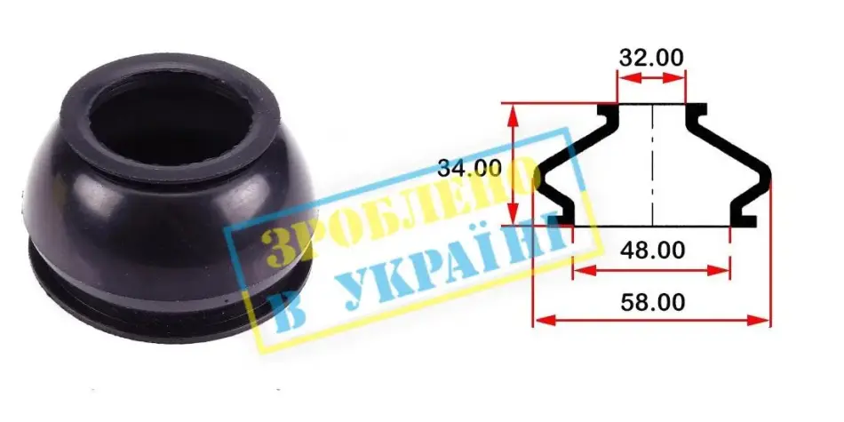 Пильовик кульової опори BELGUM PARTS BG0156 (фото 1)