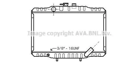 Радіатор, охолодження двигуна AVA COOLING MTA2062 (фото 1)