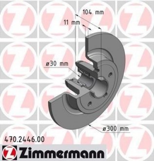 Гальмівний диск ZIMMERMANN 470244600