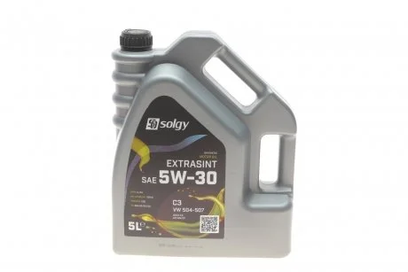 Олива моторна EXTRASINT SAE 5W-30 C3 VW 504-507 (5 L) SOLGY 504022
