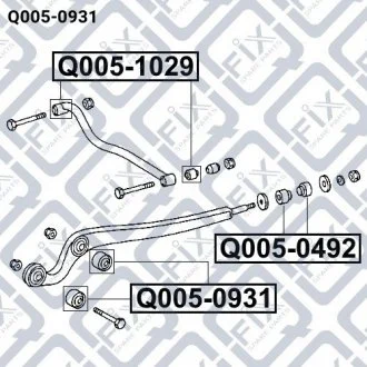 Сайлентблок важеля нижнього передній Q-fix Q0050931