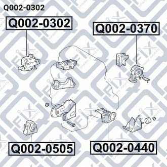 Подушка двигуна права (гідравлічна) Q-fix Q0020302