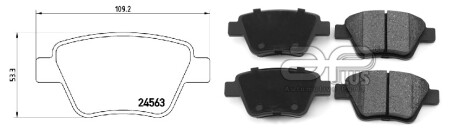 Колодки гальмiвнi, лiв/прав, задн APlus 71176BAAP