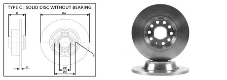 Диск гальмівний APlus 61286AP