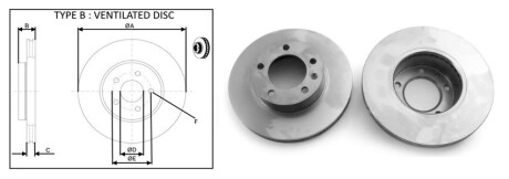Диск гальмiвний, лiв/прав, пер APlus 61469AP