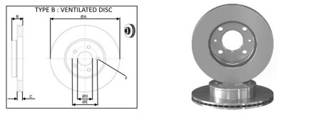 Диск гальмівний APlus 61305AP
