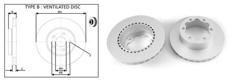 Диск гальмiвний, лiв/прав, зад APlus 61519AP