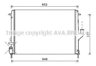 Радіатор двигуна DACIA (пр-во AVA) AVA COOLING RTA2478 (фото 1)