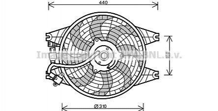Вентилятор, охлаждение двигателя AVA COOLING KA7518