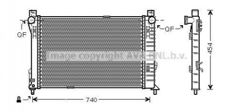 Радіатор, охолодження двигуна AVA COOLING MS2338