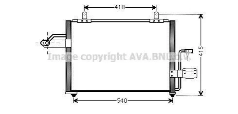 Радіатор кондиціонера AVA COOLING DW5084 (фото 1)