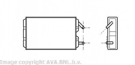 Радіатор пічки AVA COOLING VO6041