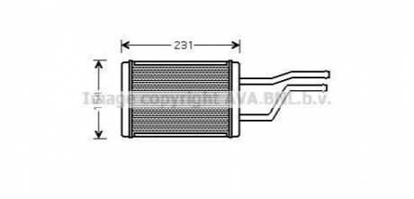 Радіатор пічки AVA COOLING TO6326