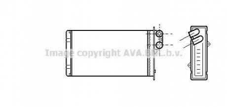 Радіатор пічки AVA COOLING RT6161