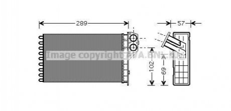 Радіатор пічки AVA COOLING PEA6226