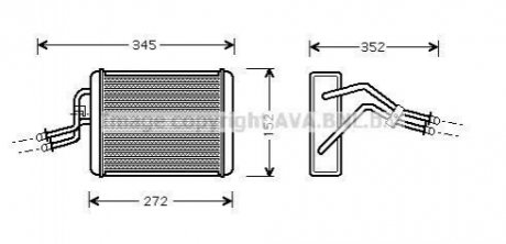 Радіатор пічки AVA COOLING FD6317