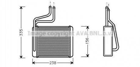 Радіатор пічки AVA COOLING FD6286