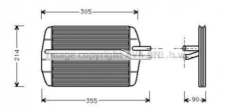 Радіатор пічки AVA COOLING FD6216