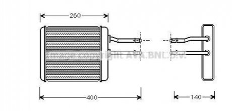 Радіатор пічки AVA COOLING AL6072