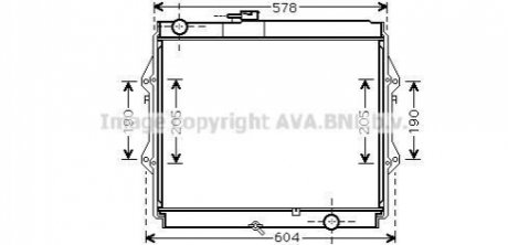 Автозапчасть AVA COOLING TOA2642