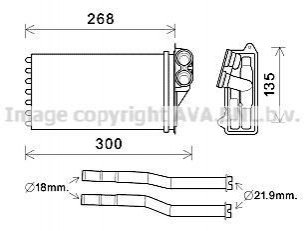 Автозапчасть AVA COOLING PEA6397