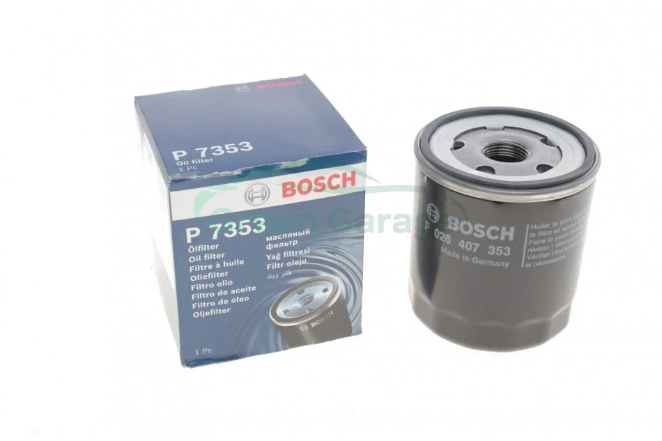 Фильтр масляный CITROEN BERLINGO, PEUGEOT PARTNER 96-, FIAT DUCATO, SCUDO 06- (пр-во) BOSCH F026407353 (фото 1)