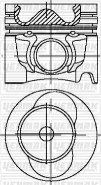 Поршень VW LT 28-35 II/28-46 2.5 TDI 99-06 (81.01mm/STD) YENMAK 3104338000 (фото 1)