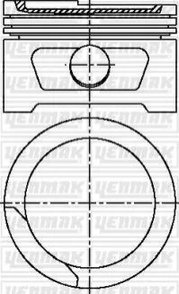 Поршень Opel Astra F 1.6i 98-05/G 1.6i 98-00(79.0mm/STD) YENMAK 3103803000 (фото 1)