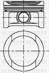 Поршень VW Passat/Golf 1.6 95-04 (81.01mm/STD) YENMAK 3104307000